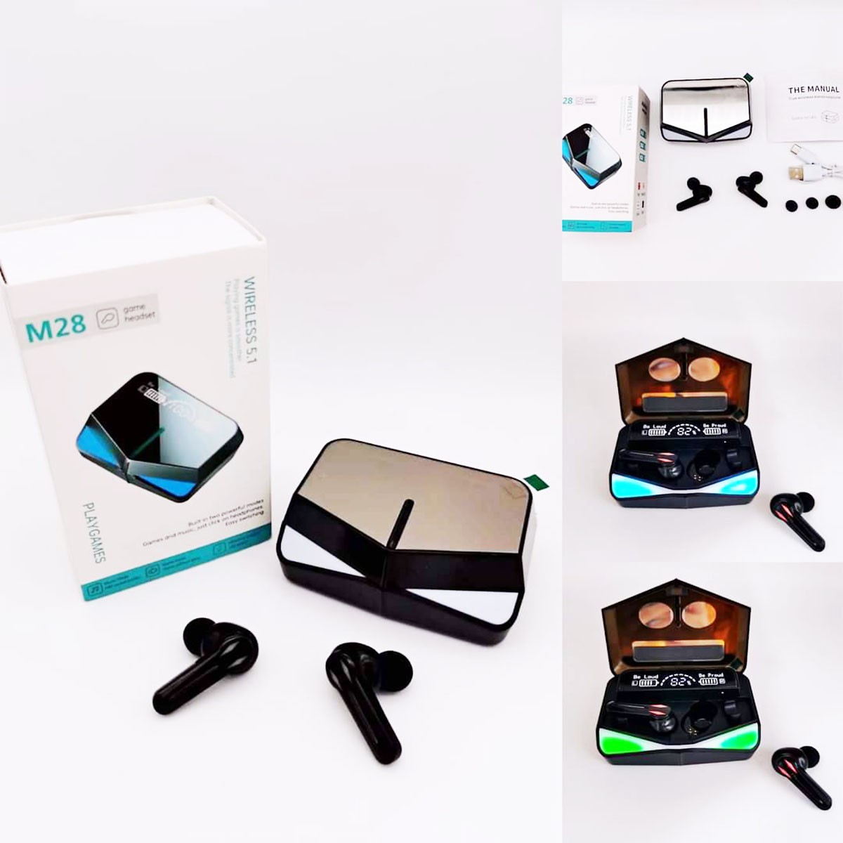 Original M28 Pro 5.1 Earphones Bluetooth Wireless Earbuds