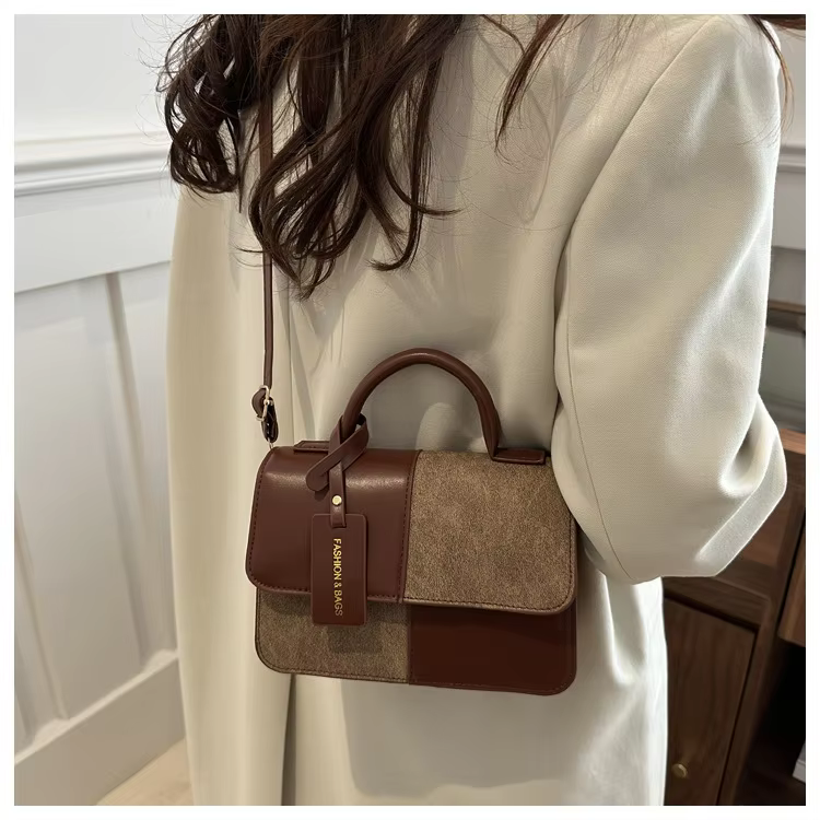 2026 New Woman's Handbags Stitching Color Lady's Shoulder Bags Fashion Woman's Crossbody Bags
